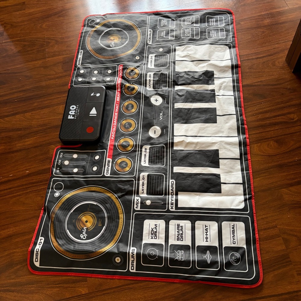 FAO Schwarz DJ Dance Mat Beat Booster 3000 Musical Floor Toy